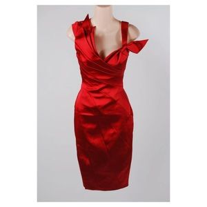 NWT Karen Millen Candy Apple Red Cocktail Dress